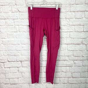 Lululemon Fast & Free Pink High Rise Leggings Size 6
